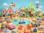 Wooden play kitchen set